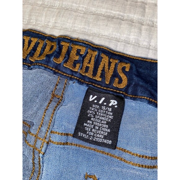 VIP Jeans 2 Tone Jeans Y2K Size 15 - Picture 3 of 8